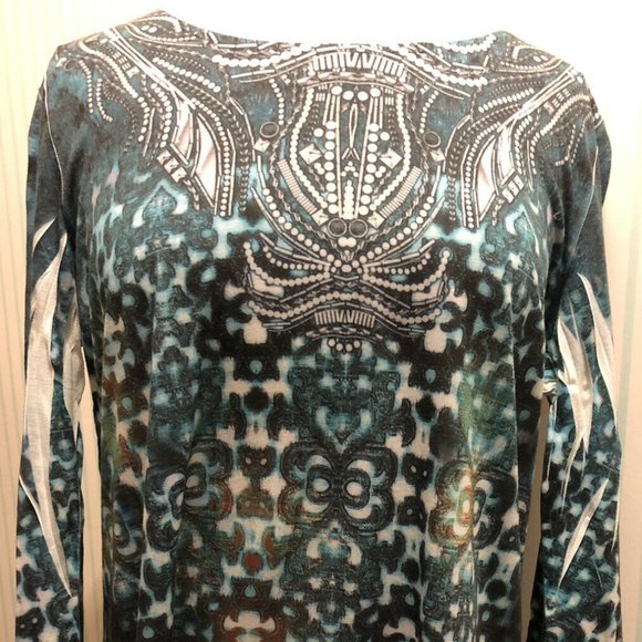 Groovy Fringed Mushkaby Sienna Rose, Inc Ladies Top Size Large - Picture 1 of 4